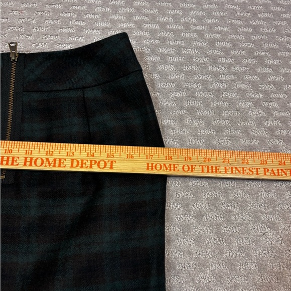 Vintage L.L. Bean Skirt Sz 4 Blue Green Plaid Wool Career Academia 90s Freeport - Picture 10 of 12